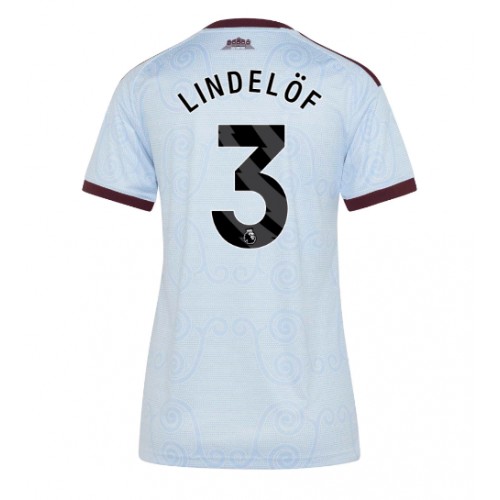 Aston Villa Victor Lindelof #3 Kolmaspaita Naiset 2026-27 Lyhythihainen